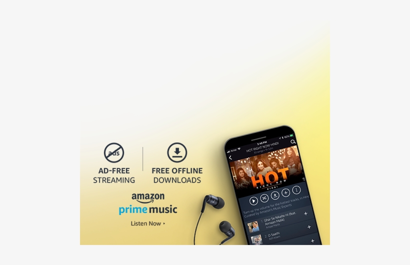 Amazon Prime Music Stream Millions Of Songs Ad Free Amazon Mobile Free Transparent Png Download Pngkey