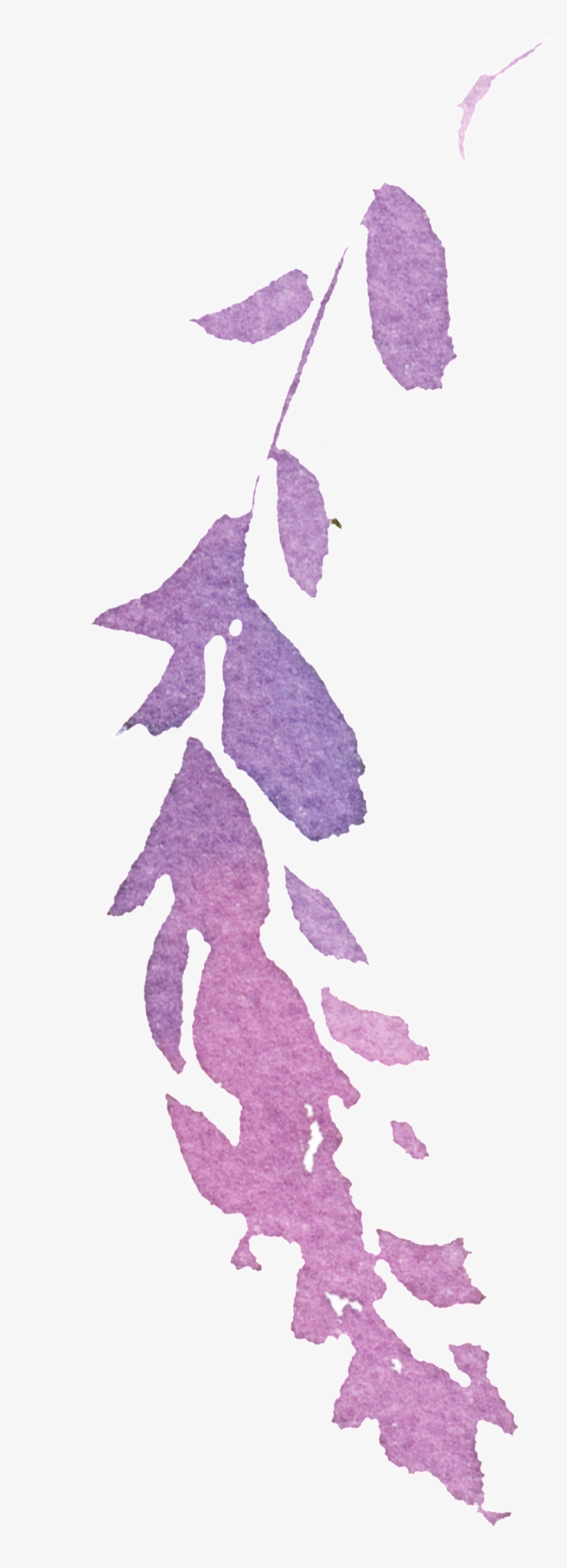 Hand Painted Purple Watercolor Leaves Png Transparent - Watercolor Painting, transparent png #67086