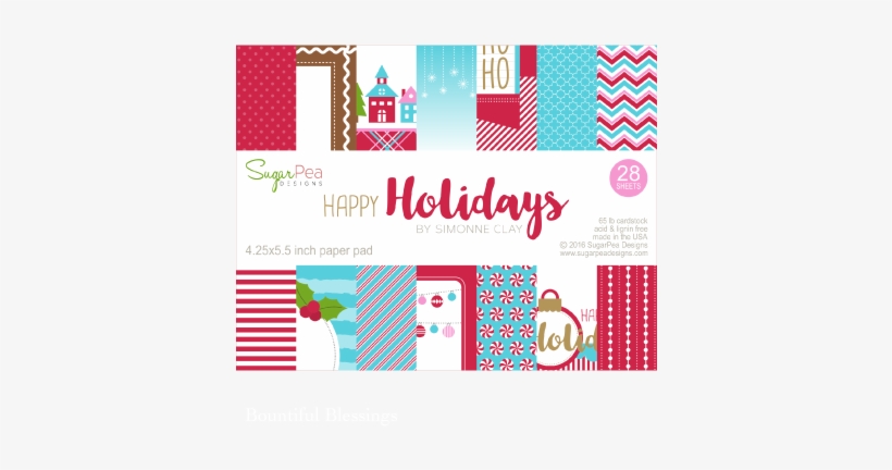 Happy Holidays Patterned Paper Collection - Sugarpea Designs Paper Pad - Happy Holidays 4.25 X, transparent png #67201