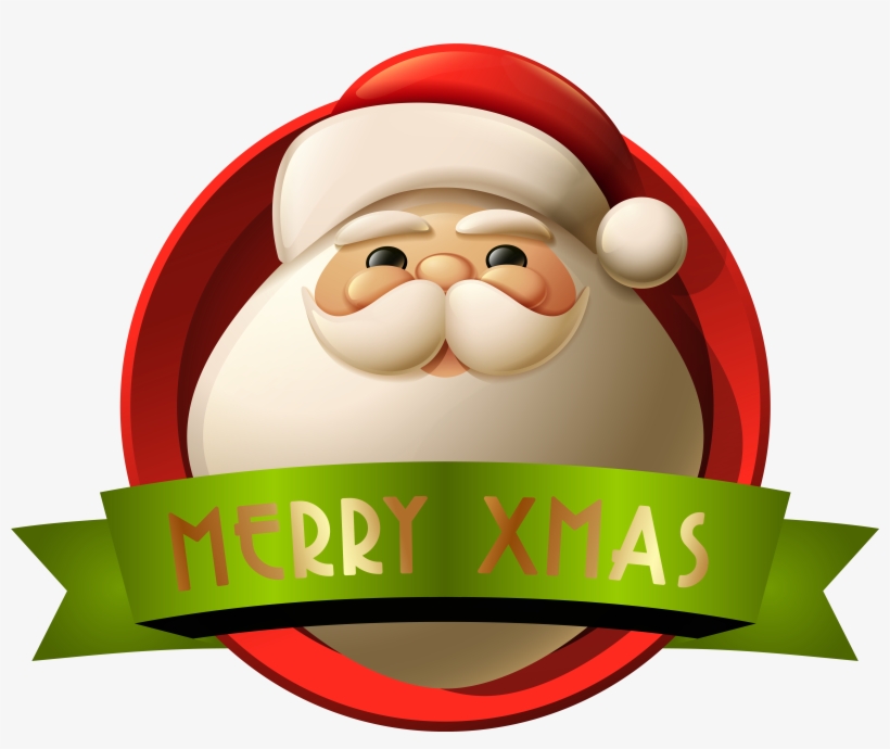 Santa Merry Xmas Decoration Png Clip - Santa Claus Merry Christmas Png, transparent png #67245