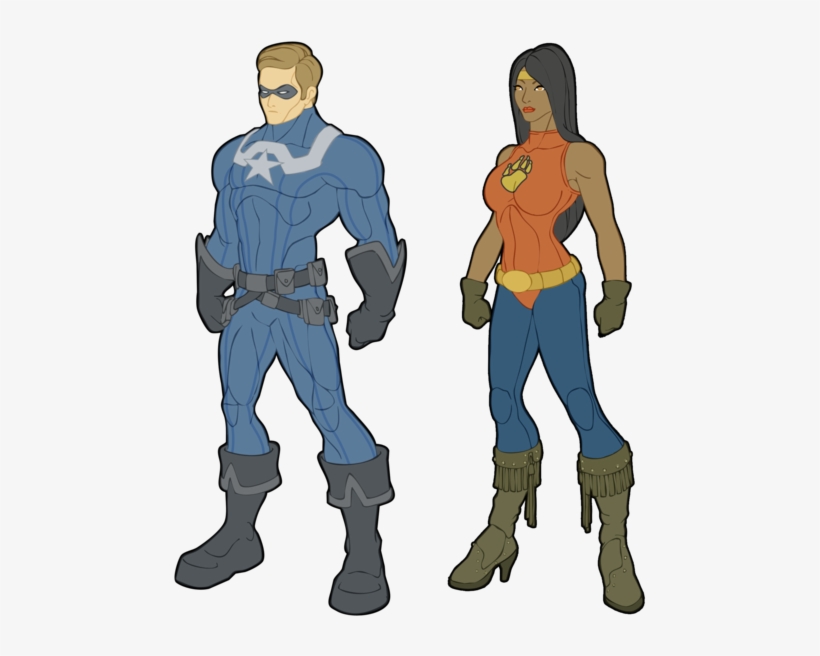 Colored Full Body Cartoon Superhero Pin Up - Cartoon, transparent png #67248