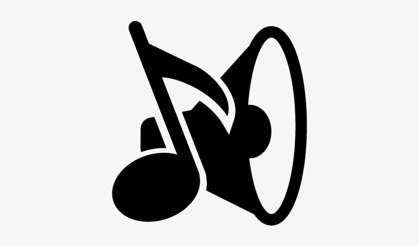 Music Speaker And Musical Note Vector - Speaker And Music Icon, transparent png #67297