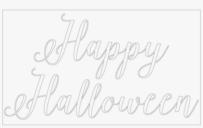 Happy Halloween Free Template - Calligraphy, transparent png #67429