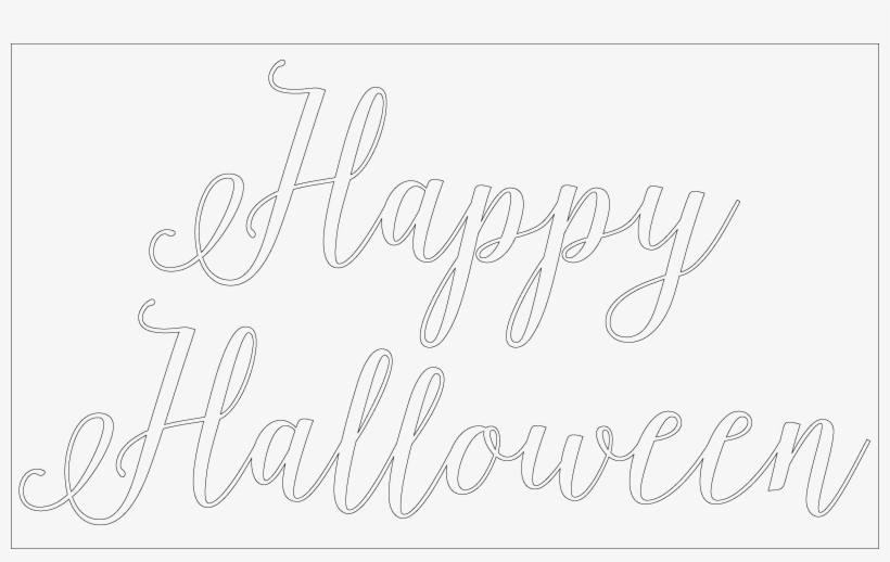 Happy Halloween Free Template - Calligraphy, transparent png #67429
