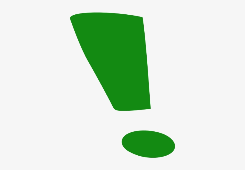 Exclamation Mark-green - Green Exclamation Mark Png, transparent png #67527