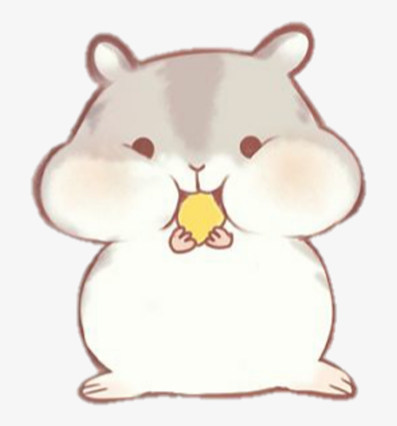 Cute Cricetinae Hamster Eat Eating Yummy Watercolor - Hamster, transparent png #67835