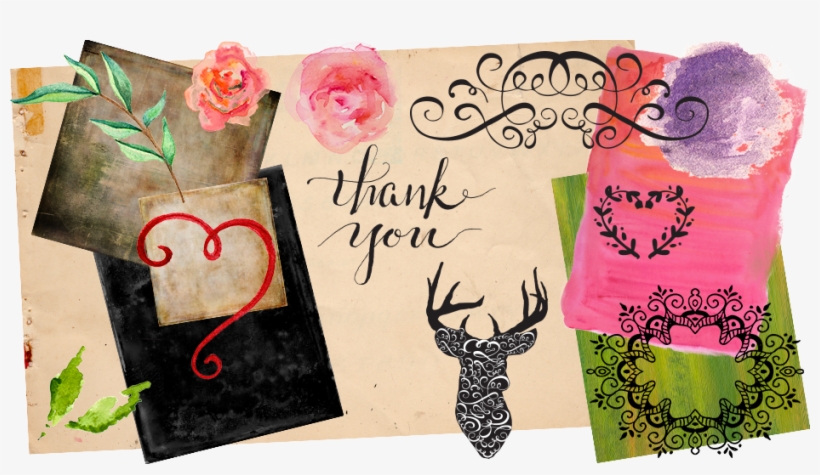Paper And Watercolour Textures, Decorative Swirls, - Danke Vom Neuen Herrn Und Von Der Frau Postkarte, transparent png #68289