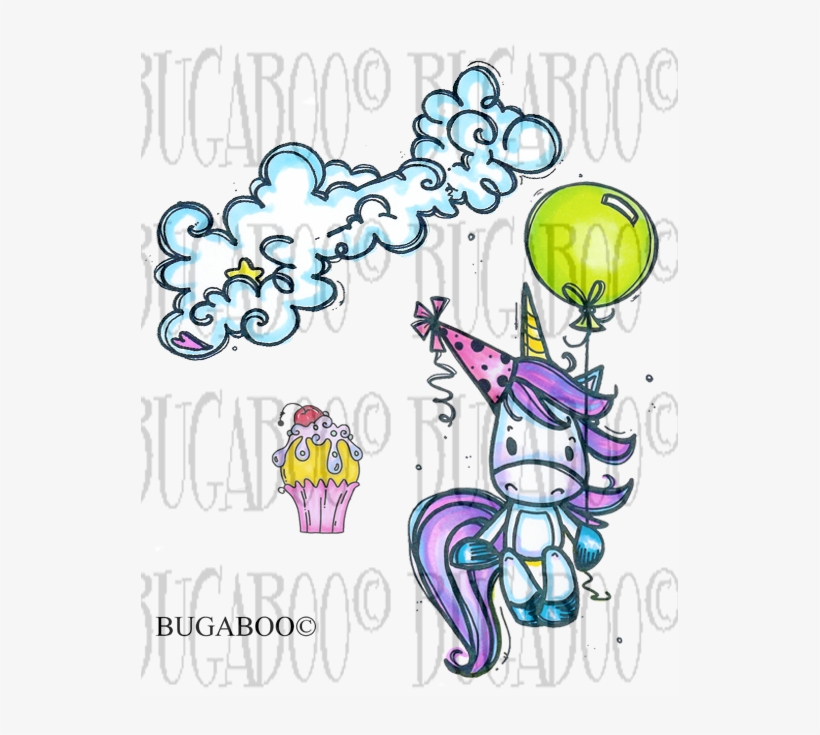 Unicorn Party Rubber Stamp Set [00-907p7], transparent png #68338