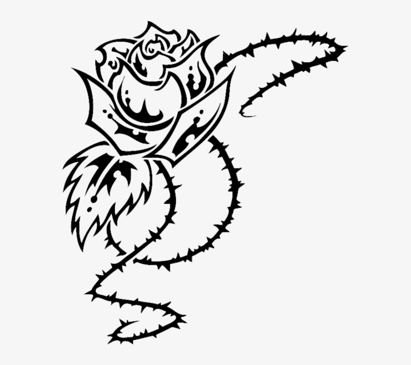 Rose Tribal By Hallowgazer On Deviantart Clip Royalty - Rose Tribal, transparent png #68374