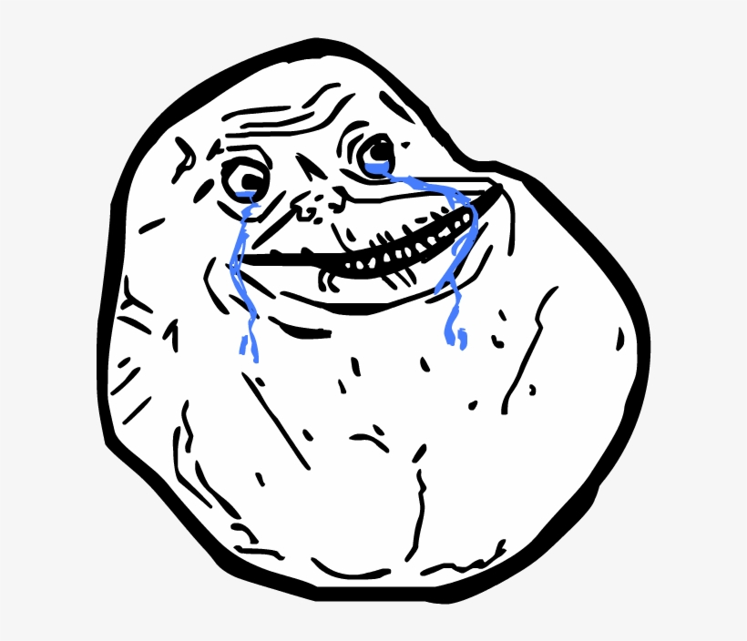 Feel Like A Sir Meme Png - Troll Face Forever Alone, transparent png #68471