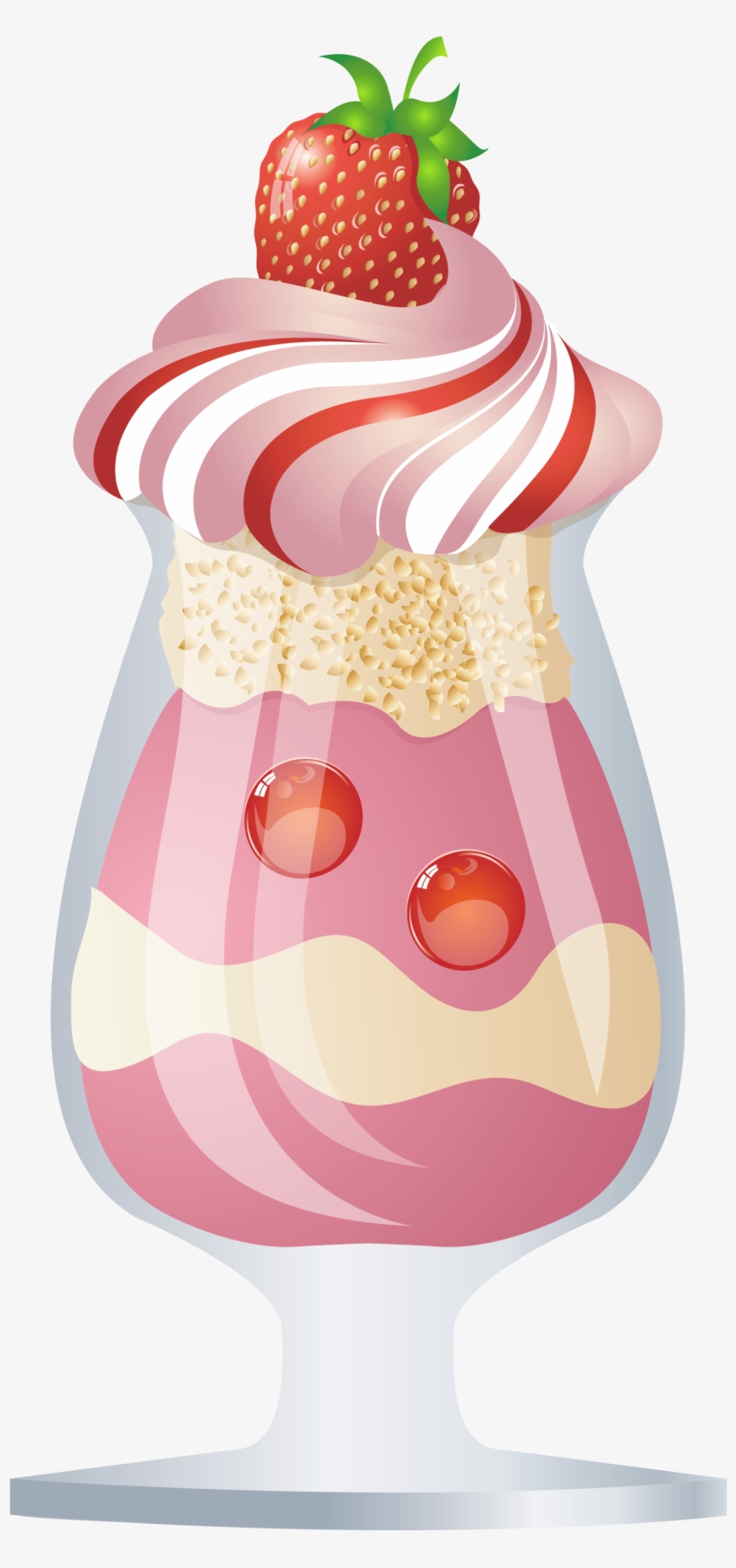 Sundae Clipart Food Item - Ice Cream Dessert Vector, transparent png #68515