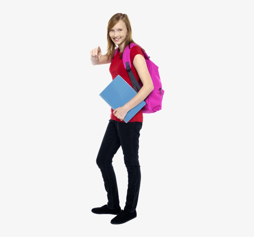 Free Png Young Girl Student Png Images Transparent - Standing Student Png, transparent png #68605