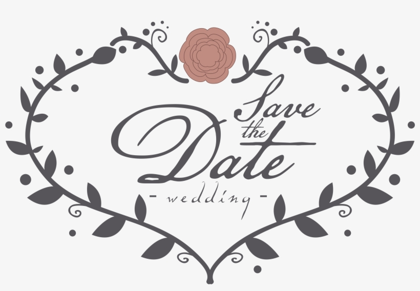 Wedding Photo Overlay Text Elements - Transparent Save The Date Png, transparent png #68606