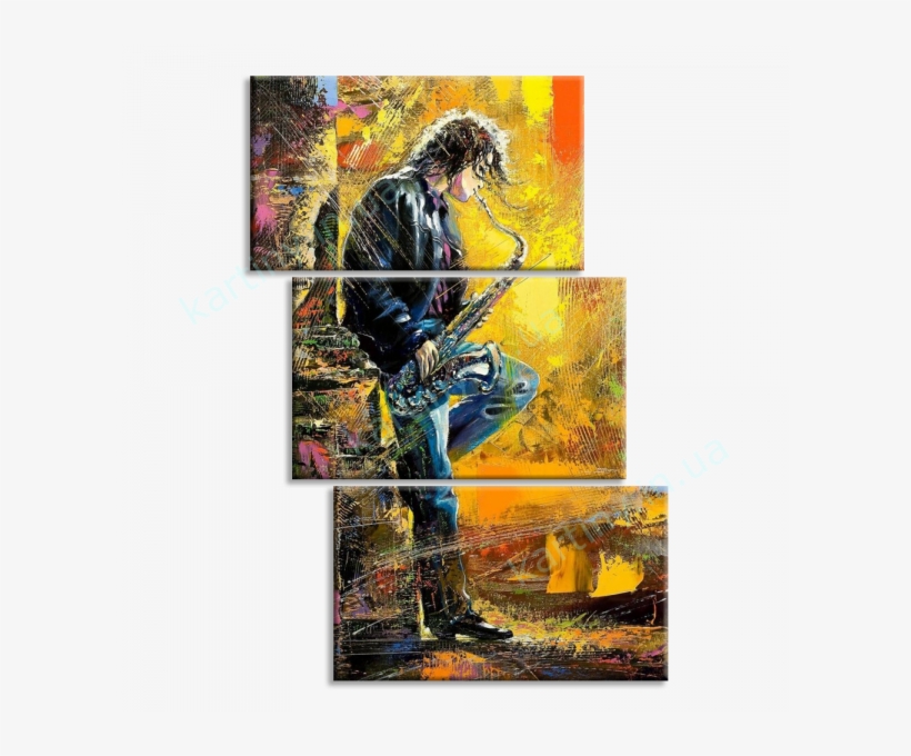 Картина Молодой Парень Играет Джаз - Art Print: Balaikin2009's The Young Guy Playing A S, transparent png #68721