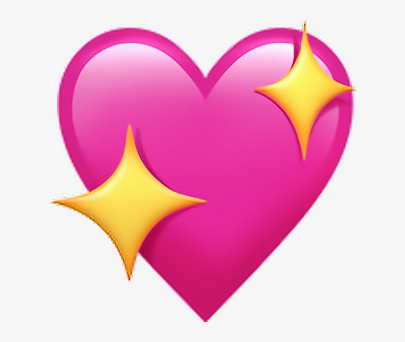 Emoji Emojicoração Coração Emoticons Heart Png Pngs - Sparkling Heart Emoji, transparent png #68924