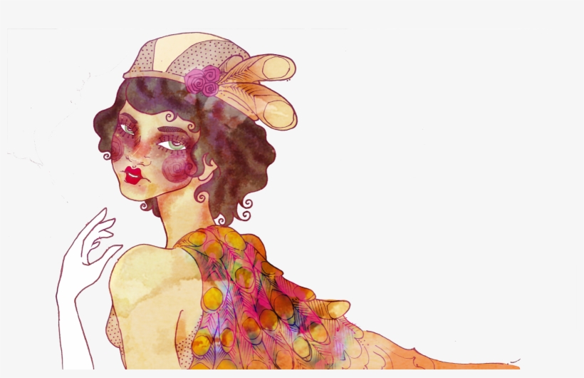 Flappers Drawing Watercolor - Illustration - Free Transparent PNG ...