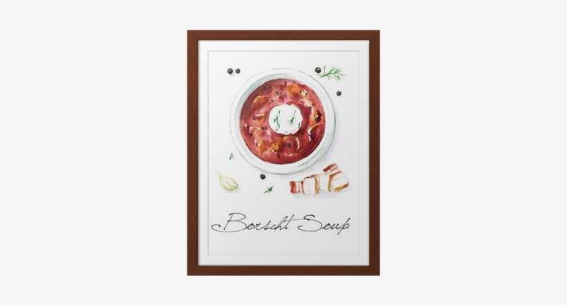 Watercolor Food Painting - Borscht Watercolor, transparent png #69122