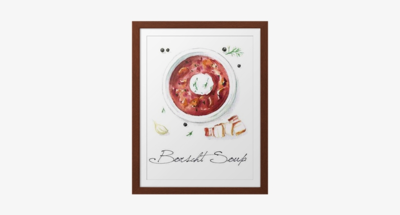 Watercolor Food Painting - Borscht Watercolor, transparent png #69122