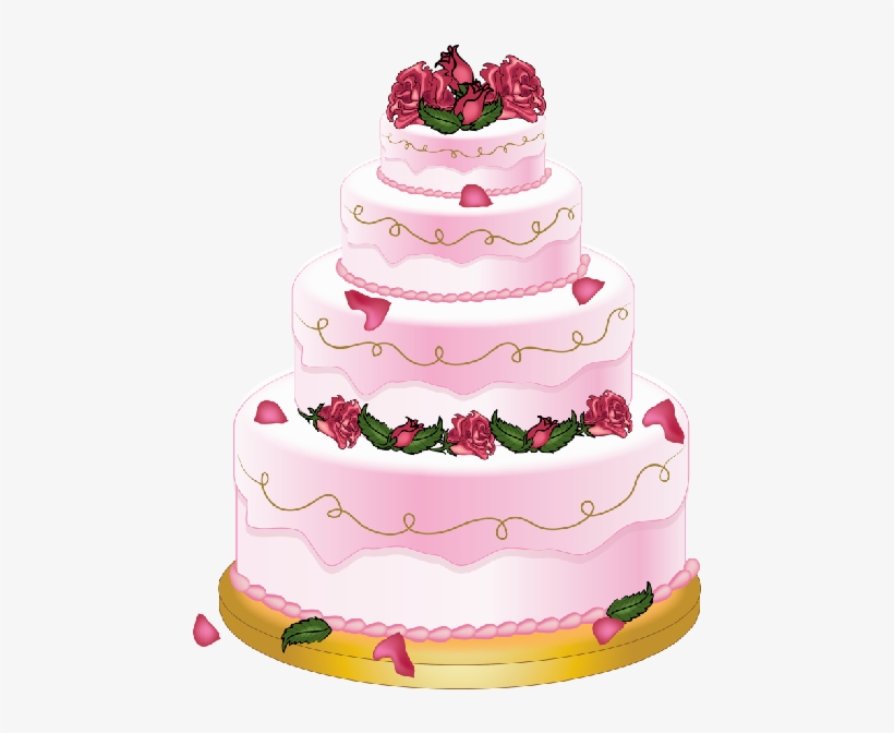 Wedding Cake Birthday Cake Clip Art - Cute Cake Transparent Background, transparent png #69524