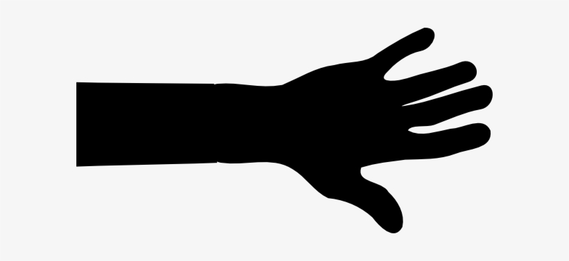 Black Hand Clip Art At Clker - Black Hand Png, transparent png #69593