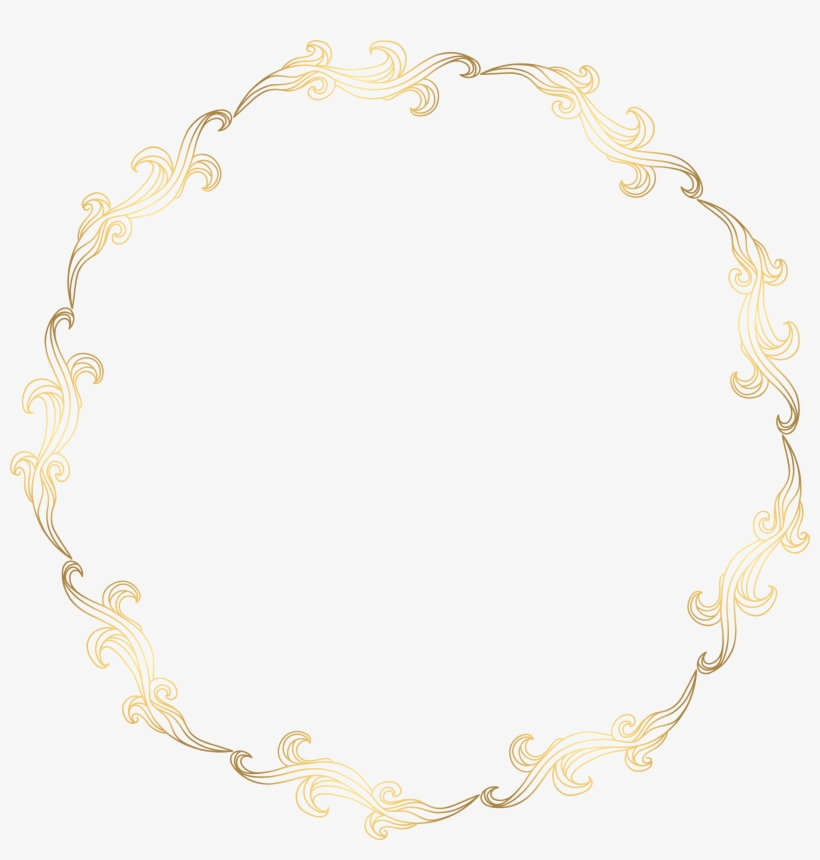 Floral Gold Border Png Transparent Clip Art, transparent png #69818