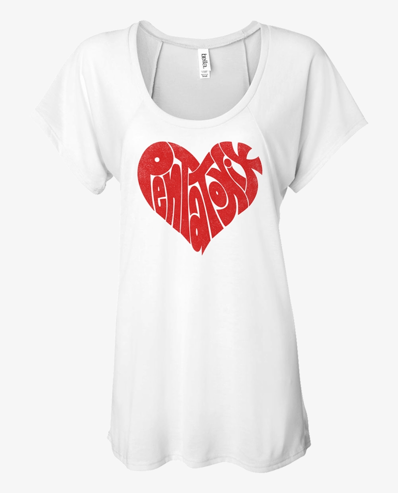 Heart Logo Women's Flowy Raglan Tee - Active Shirt, transparent png #600408