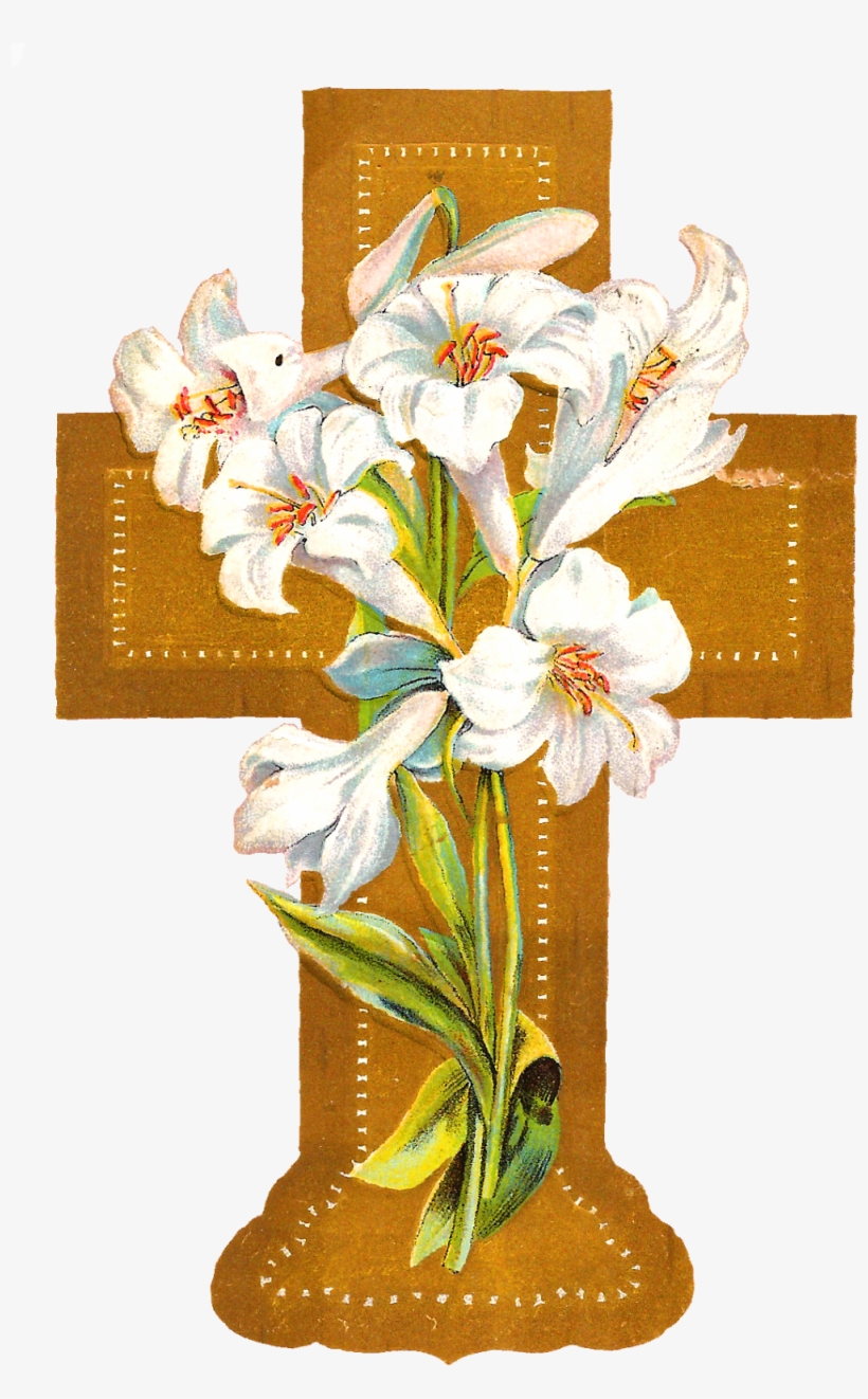 Free Cross Flowers Cliparts, Download Free Clip Art, - Cross With Flowers Png, transparent png #600680