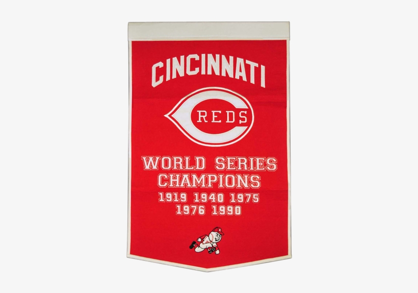 Cincinnati Reds World Series Dynasty Wool Banner (24, transparent png #600860