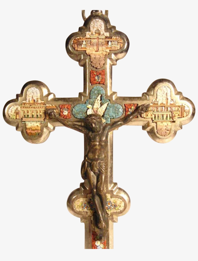 Micro Mosaic Picture Frame - Giotto Crucifix Ognissanti, transparent png #600916