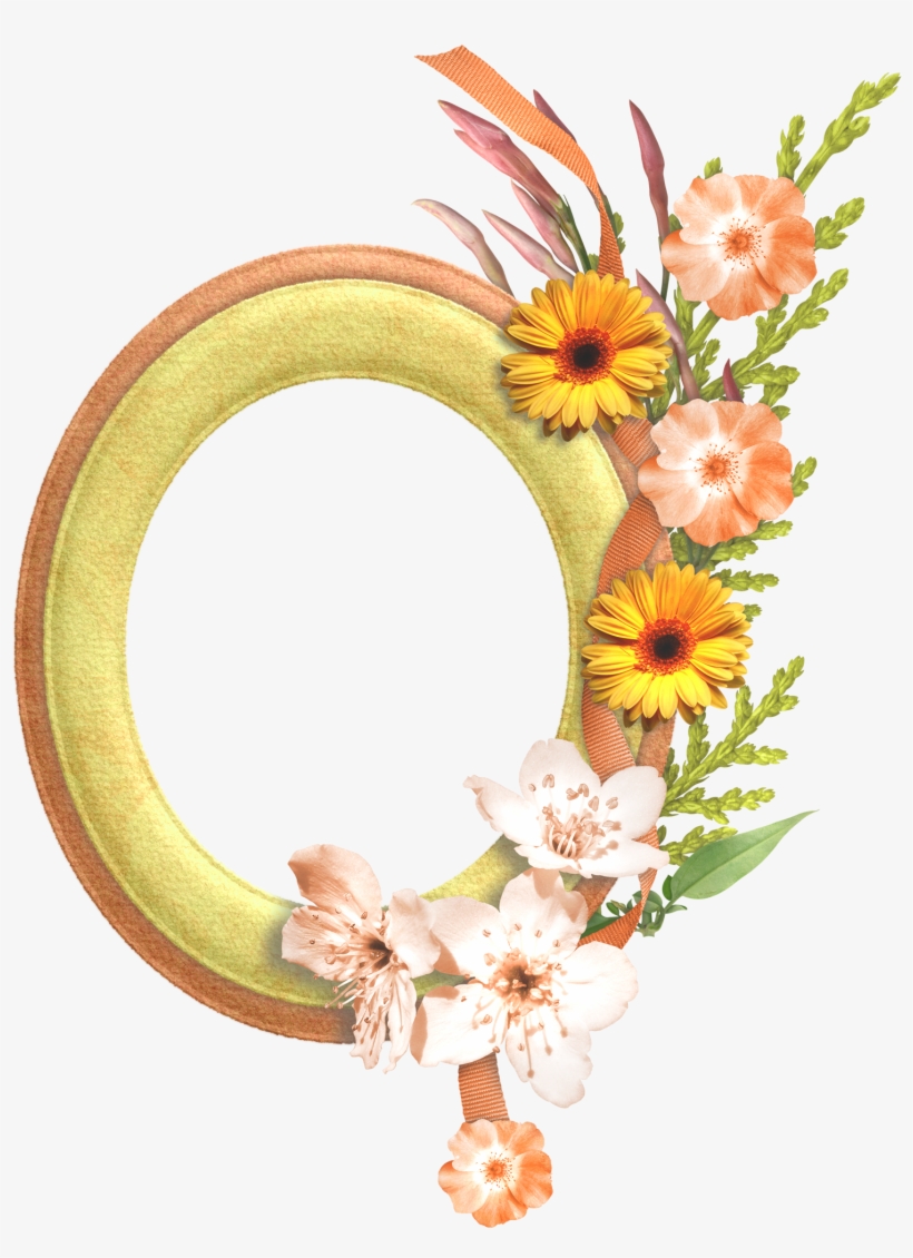 Flower Oval Frame Png, transparent png #600946