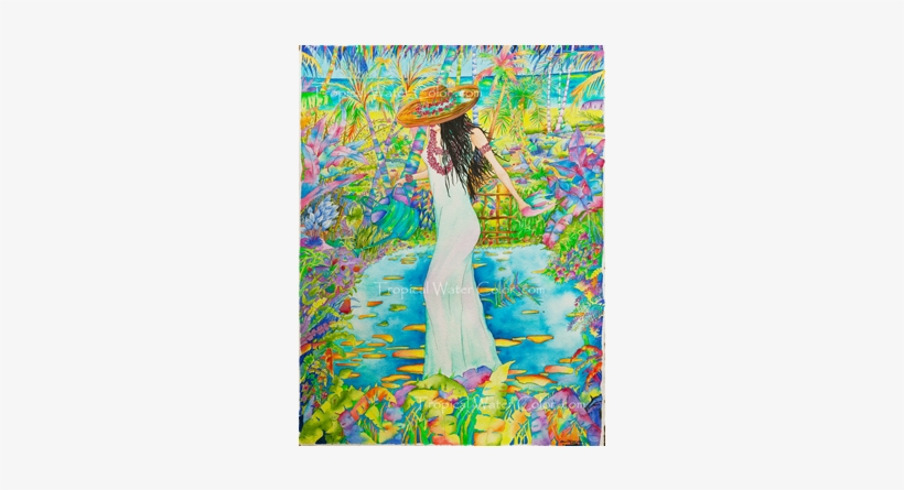 Tropical Watercolor Painting By Ron Teixeira Tahiti, - Visual Arts, transparent png #600948