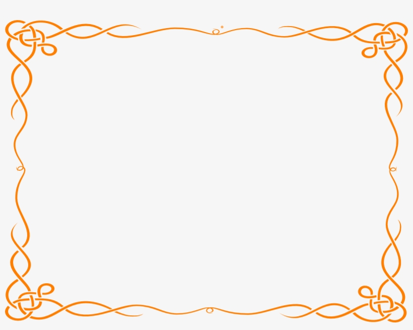 Decorative Border Png - Orange Border Clip Art, transparent png #601016