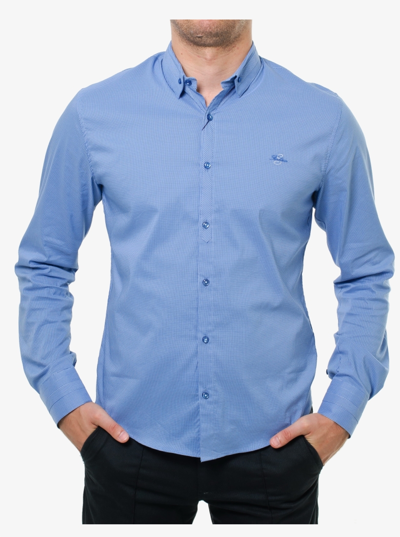 Blue Long Sleeve Shirt Png Image, transparent png #601080