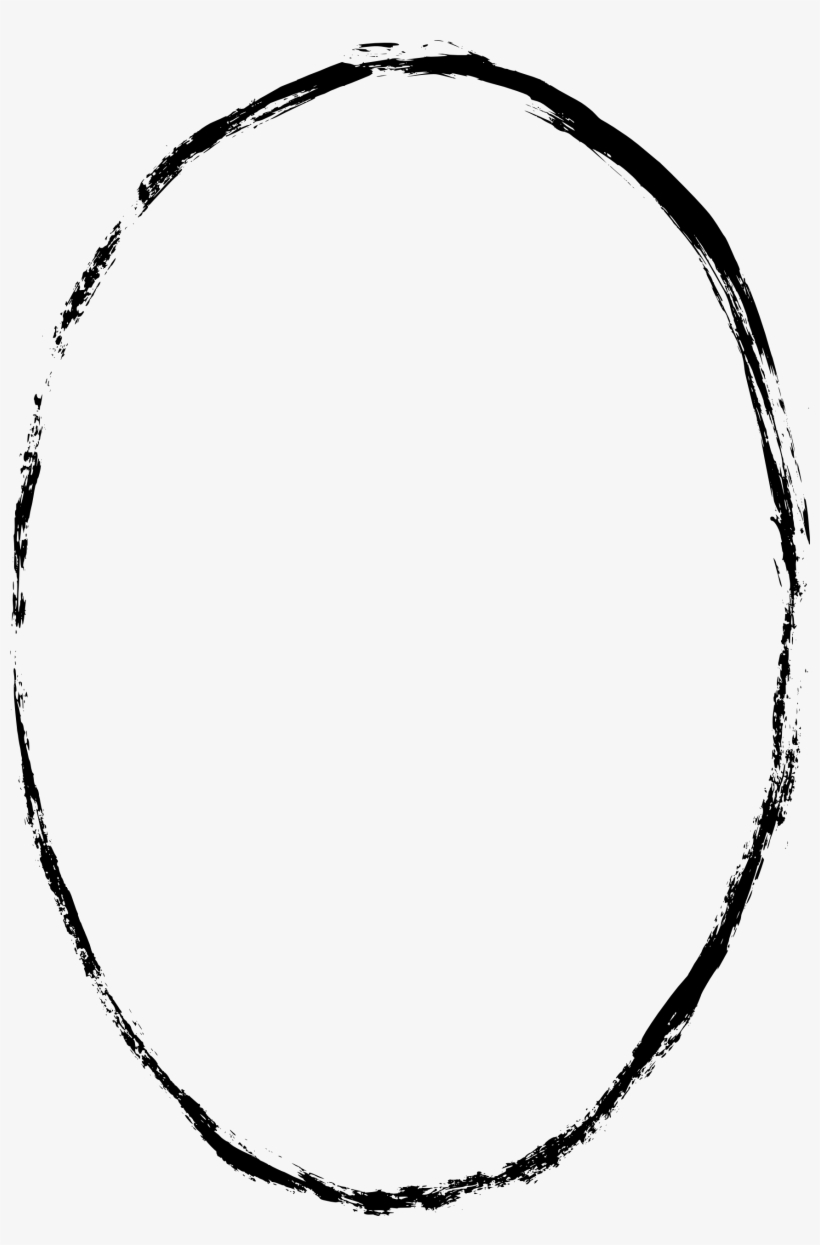 6 Grunge Oval Frame - Border Png Frame Circle, transparent png #601082