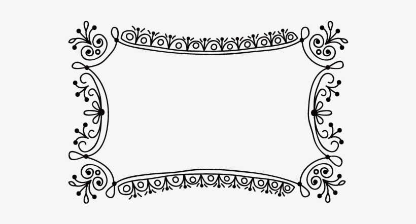 Decorative Borders Png Image Black And White Library - Square Decorative Border Free, transparent png #601160