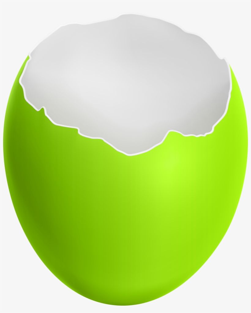 Broken Easter Egg Green Clip Art Image - Clip Art, transparent png #601372