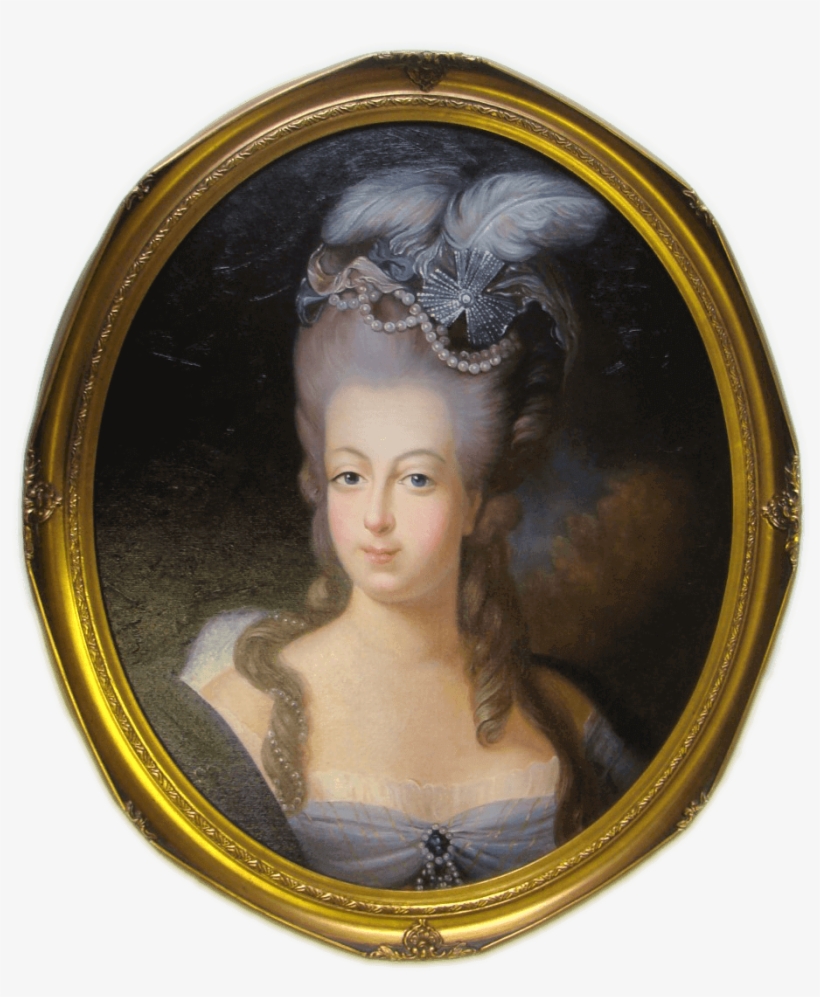 Marie Antoinette - Gold Ovel Frame Png, transparent png #601456