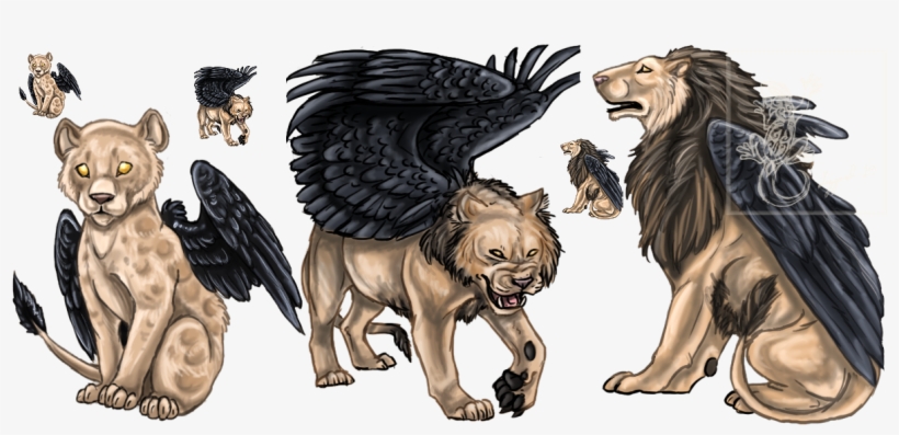 Lion Fantasy Art - Winged Lion Fantasy Art, transparent png #602335
