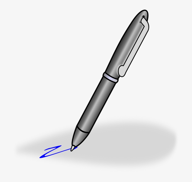 Feather Pen Clip Art - Clip Art Of Pen, transparent png #602435