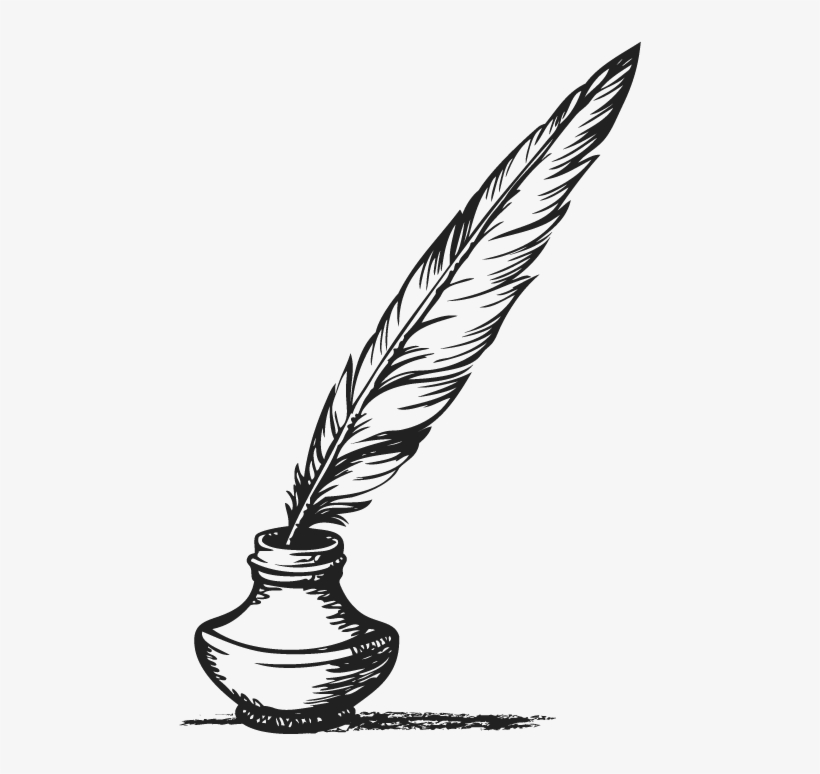 Feather Clipart Pen And Ink - Quill, transparent png #602487