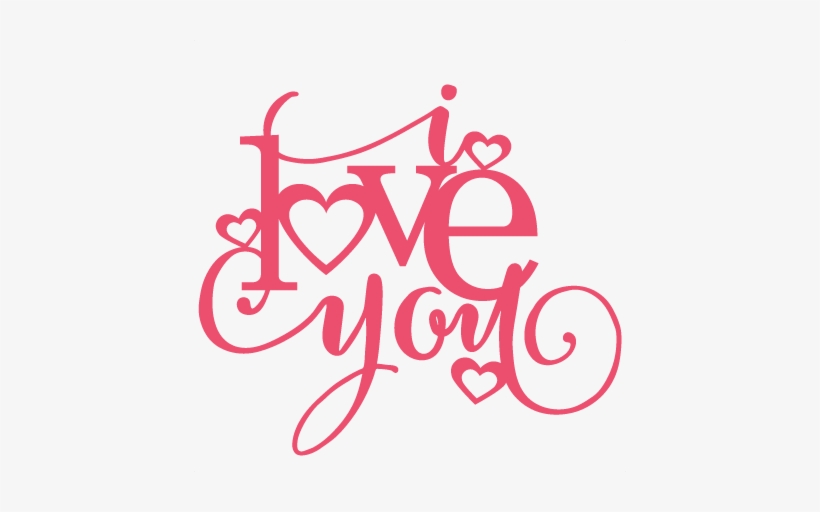 I Love You Title Svg Scrapbook Cut File Cute Clipart - Love You Silhouette, transparent png #602745