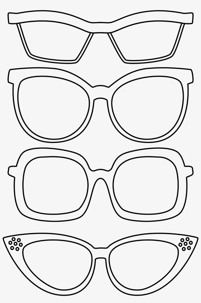 Download Picture Royalty Free Library Drawing Sunglasses Glass - Sunglasses  Coloring Page PNG Image with No Background - PNGkey.com