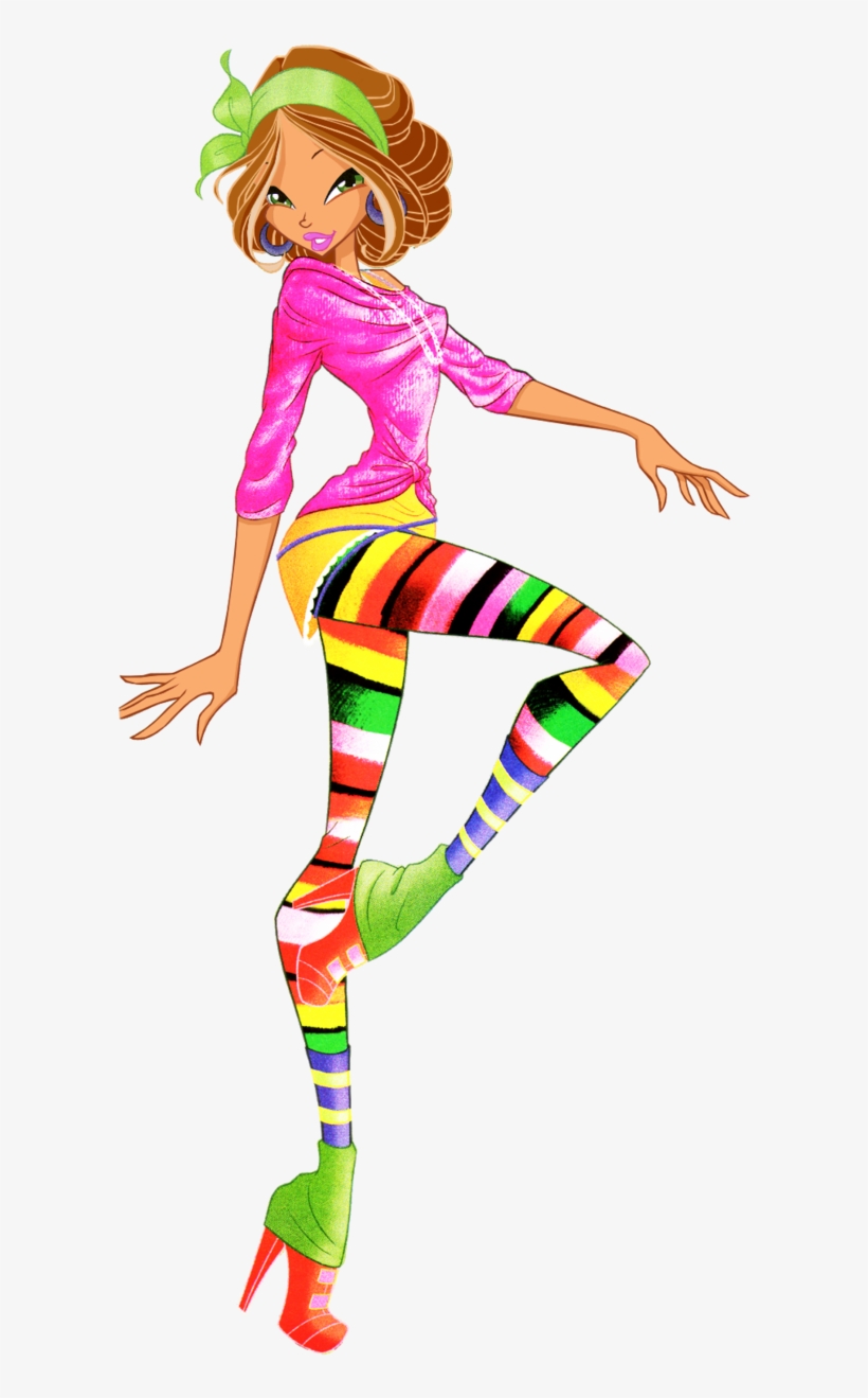 Flora Hip Hop Dance 2d Winx Club By Ineswinxeditions-d8videg - Winx Club, transparent png #603085