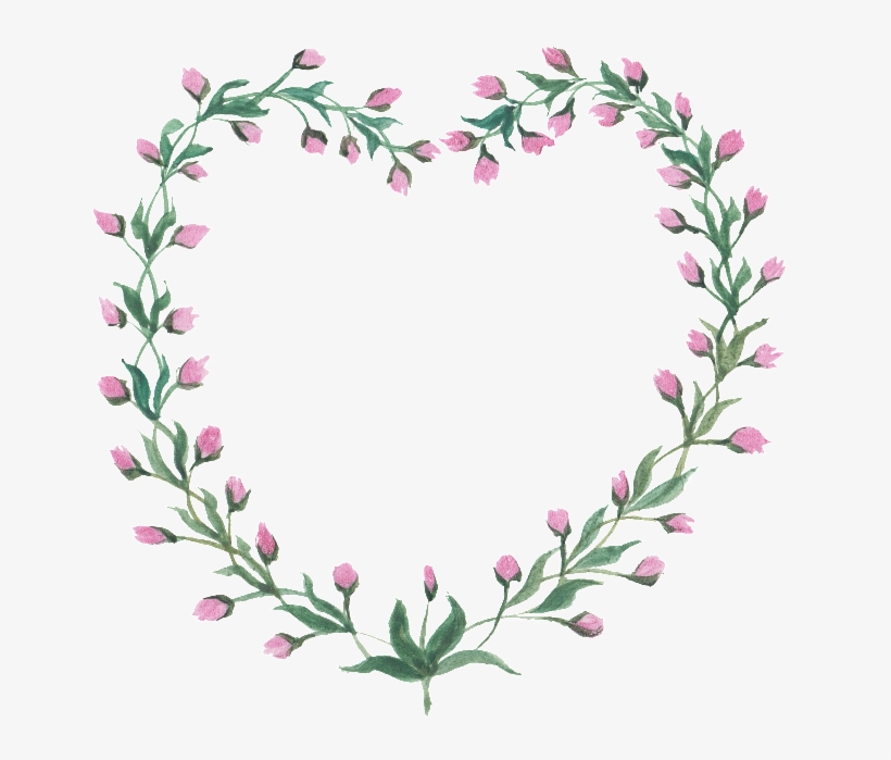 Pink Flower Wreath Valentine's Day - Wreath, transparent png #603372