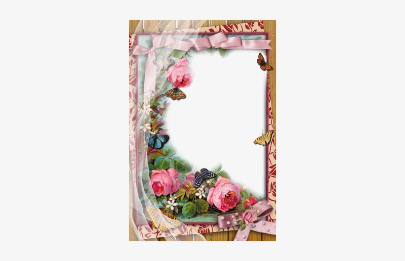 Rose Flower Design Border Png Marcos De Fotos - Love Photo Frame Editor, transparent png #603537