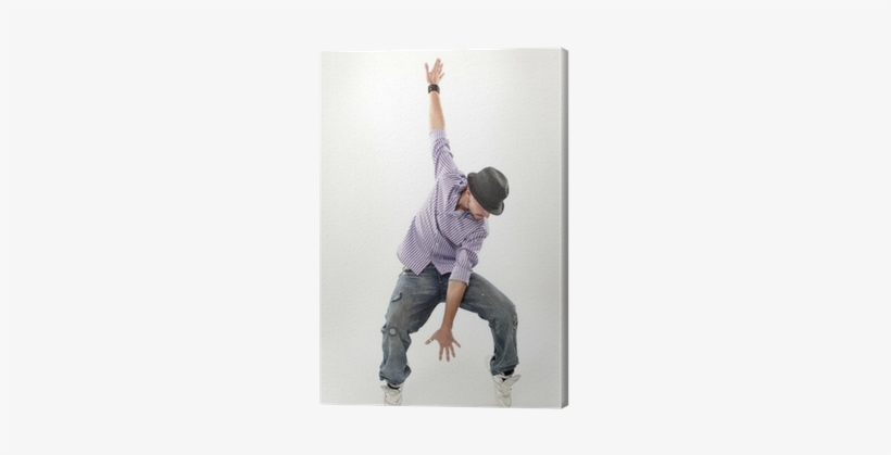 Hip Hop Dancer Isolated Over White Background Canvas - Hip Hop Music, transparent png #603973