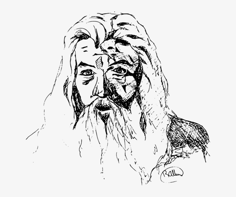 Wise Man Png Transparent - Lord Of The Rings Line Art, transparent png #604096