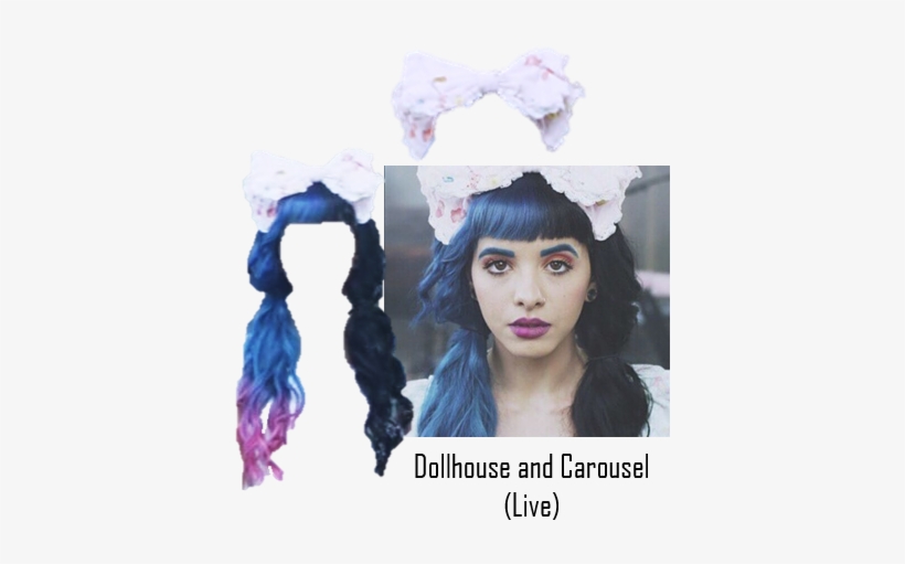 Dollhouse And Carrousel Live Hairs - Half Black Half Blue Hair, transparent png #604637