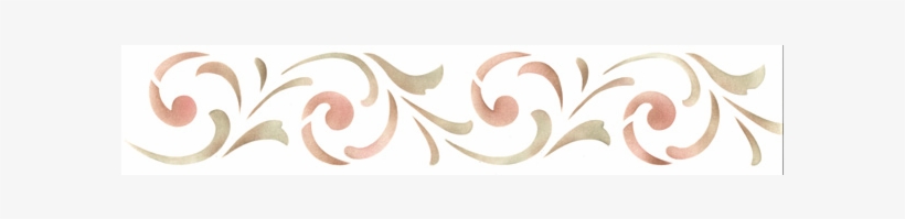 Border Stencils Simple Scroll - Wall Borders Simple Designs, transparent png #604755