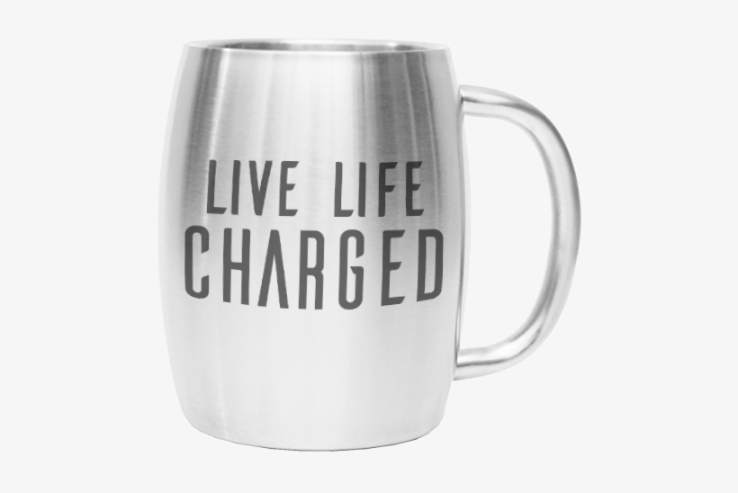 14oz Live Life Charged Barrel Mug, transparent png #605011